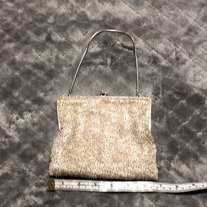 Vintage Silver beaded purse